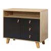 DRESSER CABINET BAR CABINET storge cabinet lockers PUHold handsLockers can be placed in the living room, bedroom, dining room, black+brown