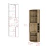 Bar Cabinet Jansen, Living Room, Macadamia