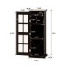 Modern Glass Door Wine Cabinet with Three-Layer Design, with Drawer and X-Shaped Wine Rack, for Living Room, Kitchen, Dining Room, Bar