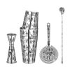 Stainless Steel 5 Piece Cocktail Set with Tattoo Patterns