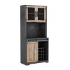 WESOME 31 Inch Farmhouse Barn Door Bar Cabinet For Living Room;  Dining Room