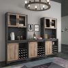 WESOME 31 Inch Farmhouse Barn Door Bar Cabinet For Living Room;  Dining Room