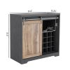 WESOME 31 Inch Farmhouse Barn Door Bar Cabinet For Living Room;  Dining Room