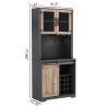 WESOME 31 Inch Farmhouse Barn Door Bar Cabinet For Living Room;  Dining Room